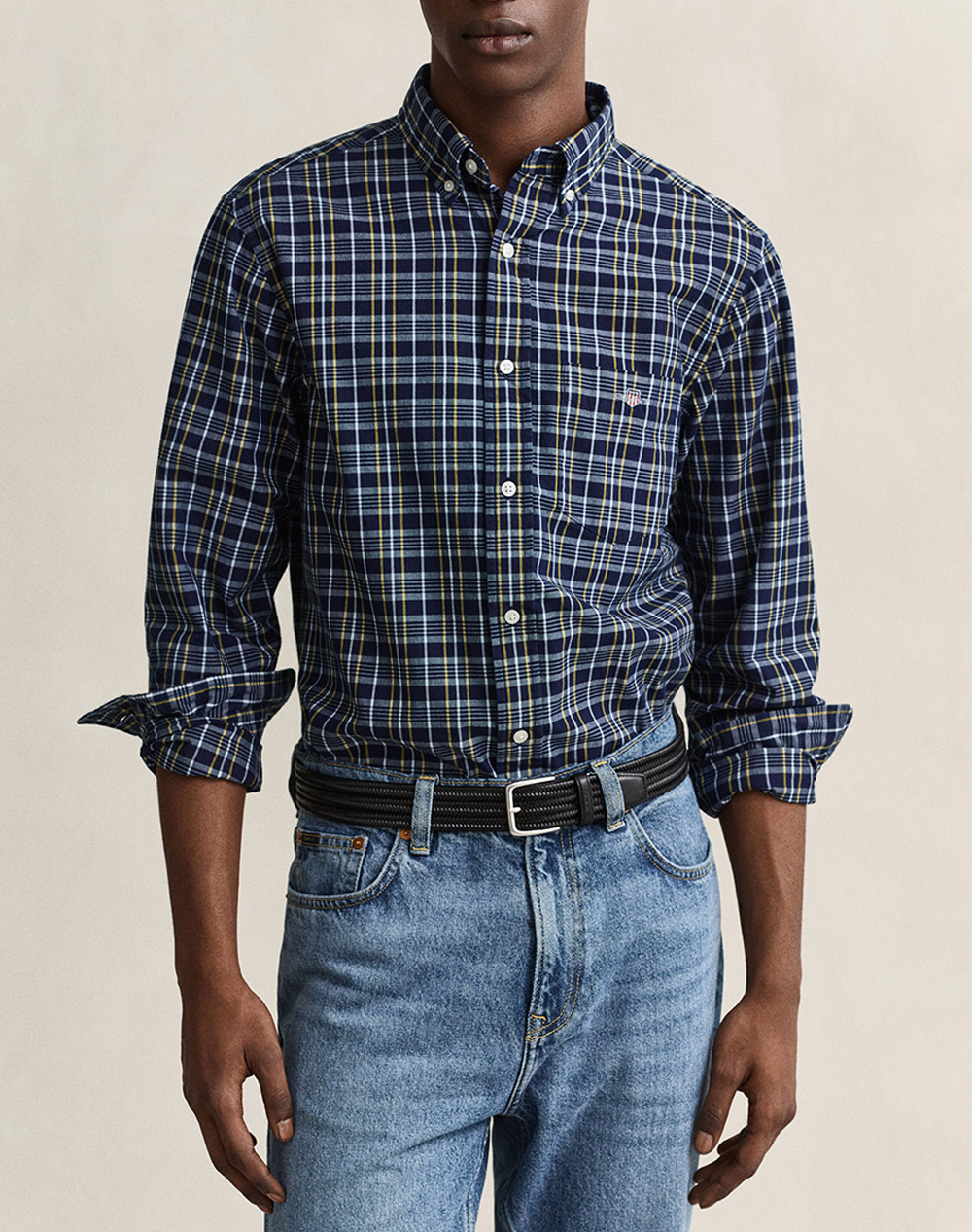 GANT РИЗА ΜΜ REG ARCHIVE POPLIN INDIGO CHECK