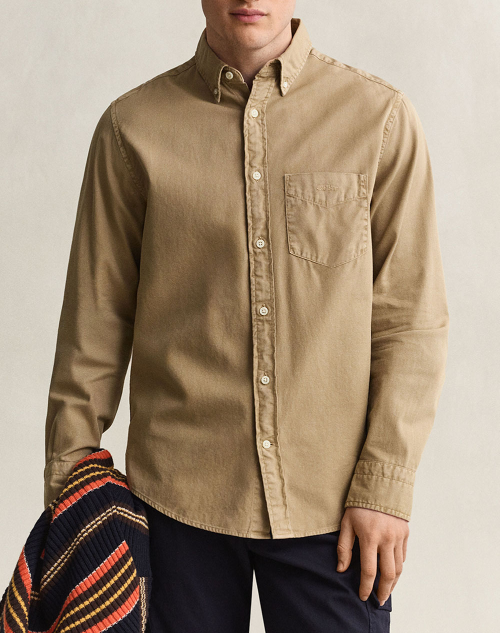 GANT РИЗА С ДЪЛЪГ РЪКАВ REG GMNT DYED TWILL SHIRT