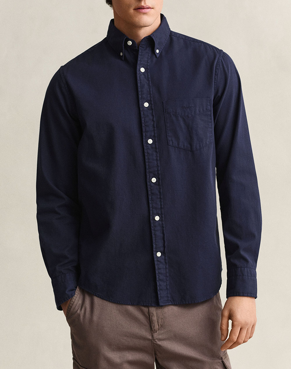 GANT РИЗА С ДЪЛЪГ РЪКАВ REG GMNT DYED TWILL SHIRT