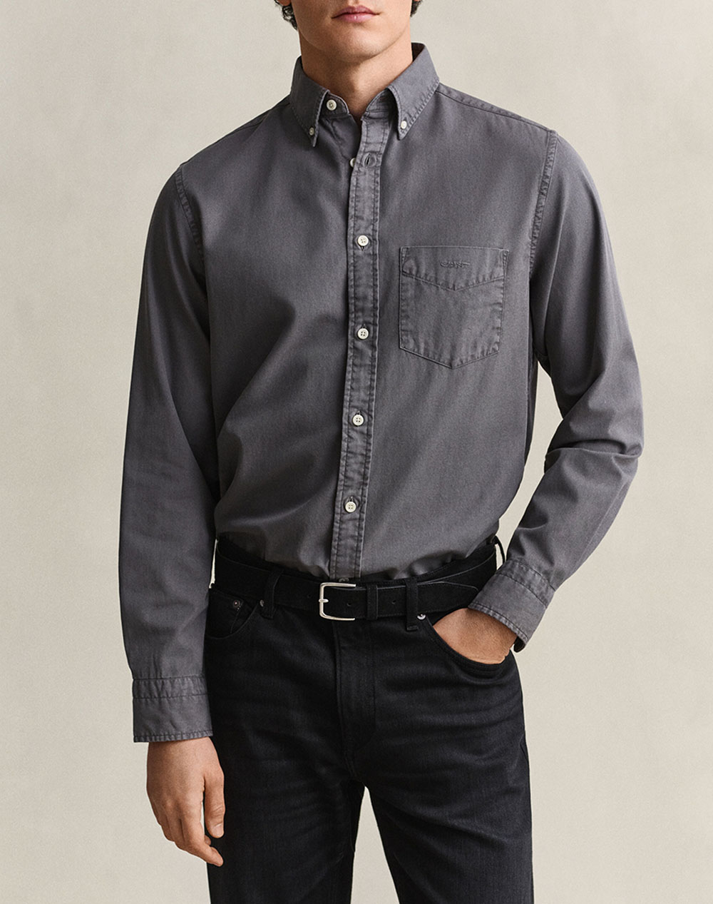 GANT РИЗА С ДЪЛЪГ РЪКАВ REG GMNT DYED TWILL SHIRT