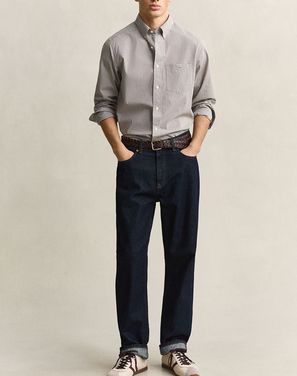 GANT РИЗА С ДЪЛЪГ РЪКАВ REG CLASSIC POPLIN GINGHAM SHIRT
