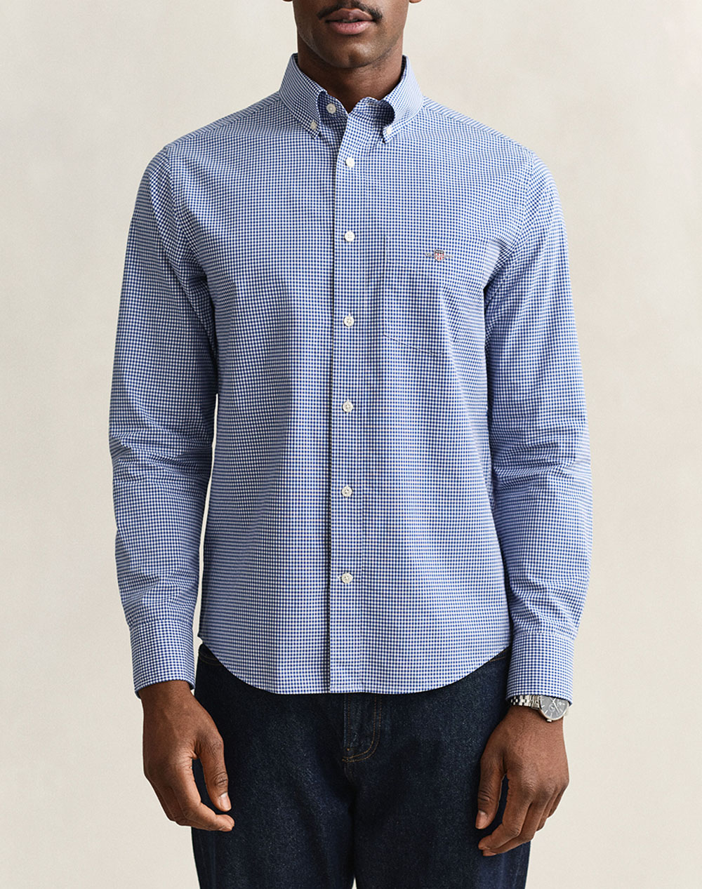 GANT РИЗА С ДЪЛЪГ РЪКАВ REG CLASSIC POPLIN GINGHAM SHIRT