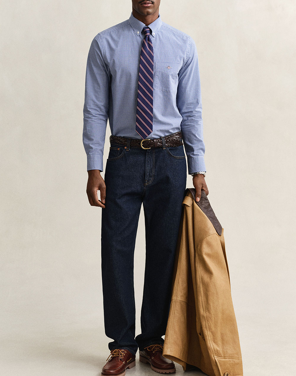 GANT РИЗА С ДЪЛЪГ РЪКАВ REG CLASSIC POPLIN GINGHAM SHIRT