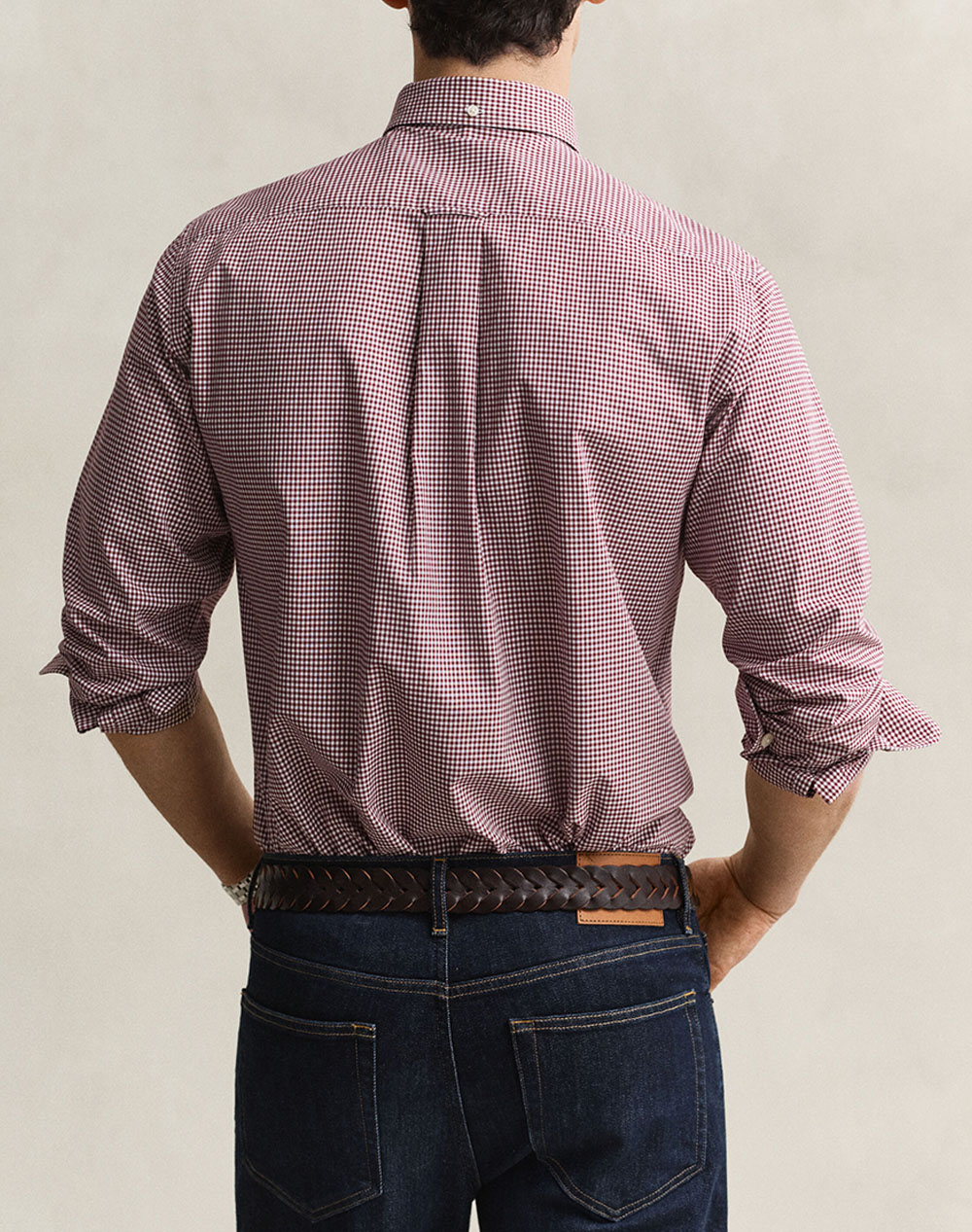 GANT РИЗА С ДЪЛЪГ РЪКАВ REG CLASSIC POPLIN GINGHAM SHIRT