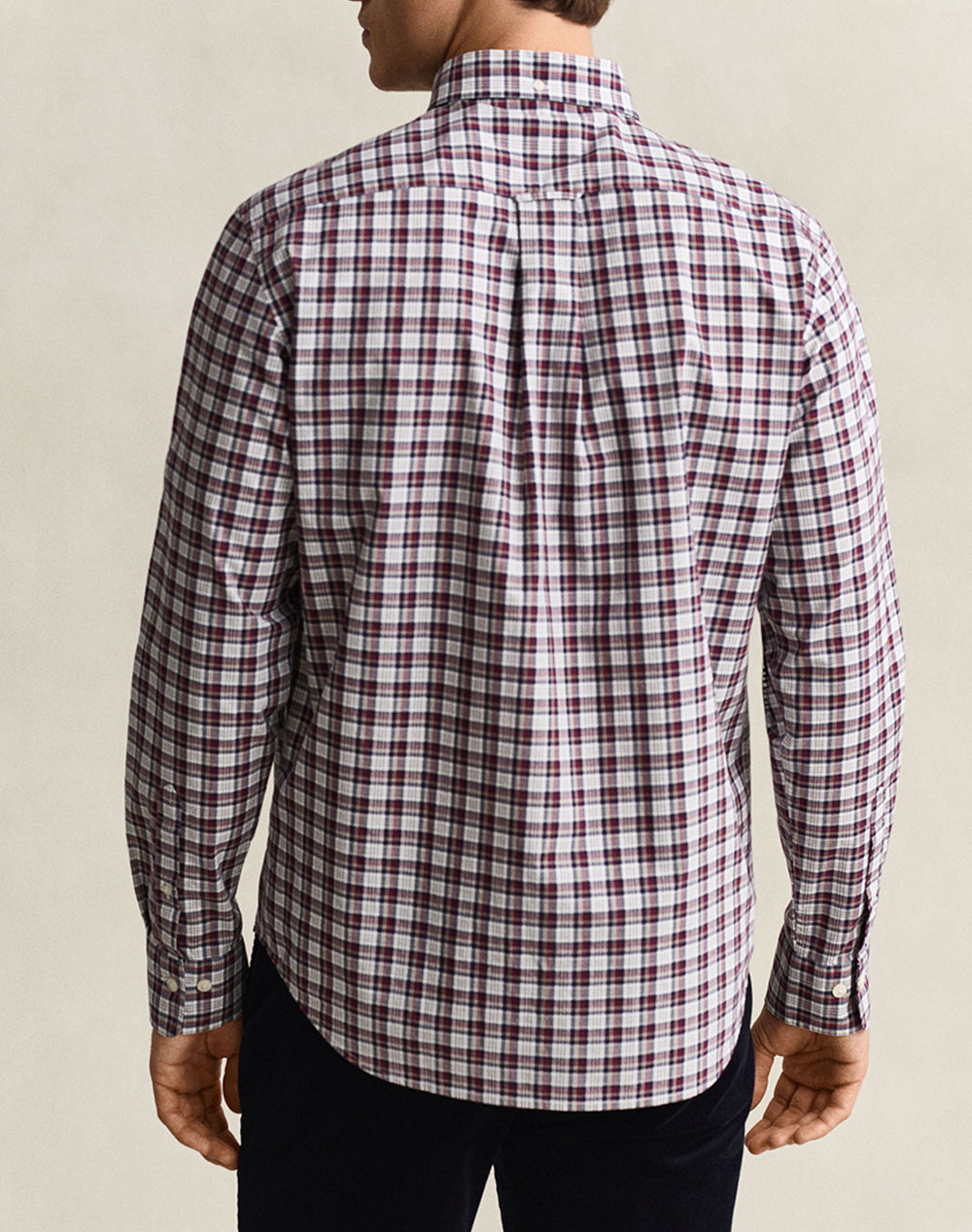 GANT РИЗА С ДЪЛЪГ РЪКАВ REG POPLIN CHECK SHIRT