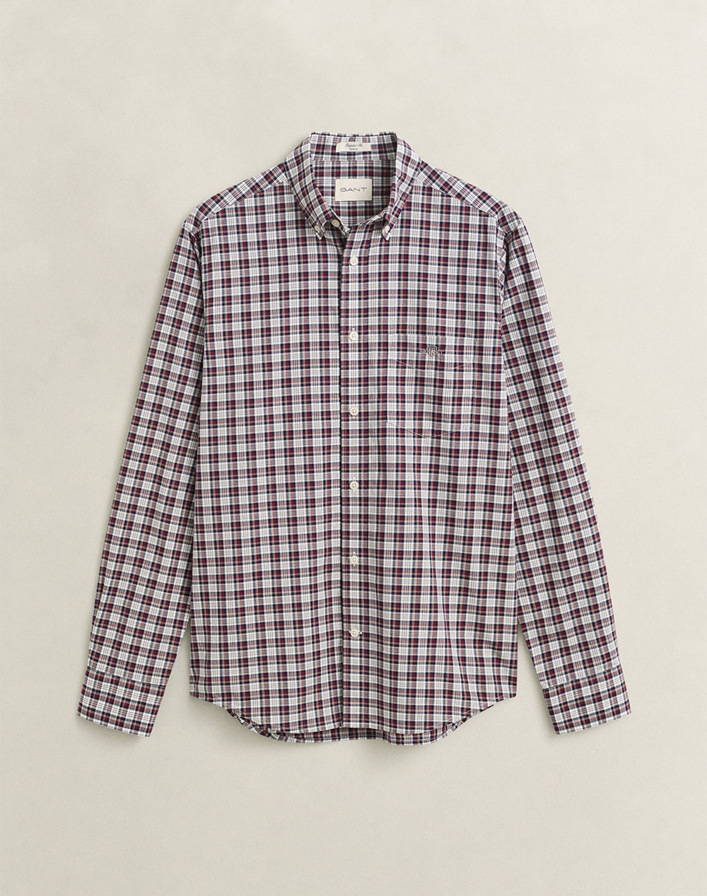 GANT РИЗА С ДЪЛЪГ РЪКАВ REG POPLIN CHECK SHIRT