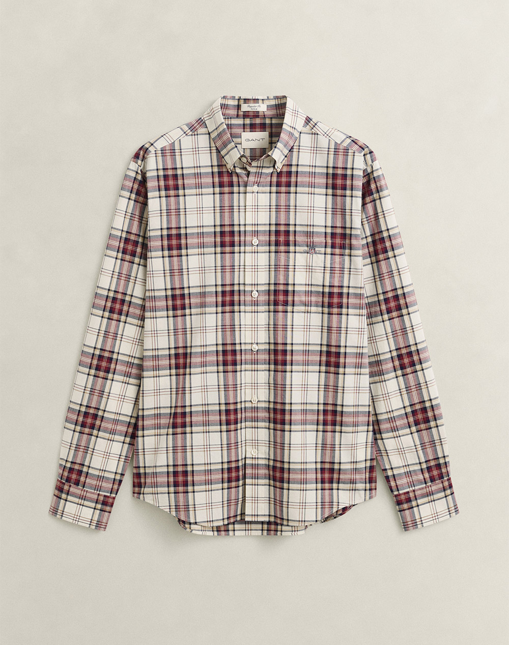 GANT РИЗА С ДЪЛЪГ РЪКАВ REG POPLIN CHECK SHIRT