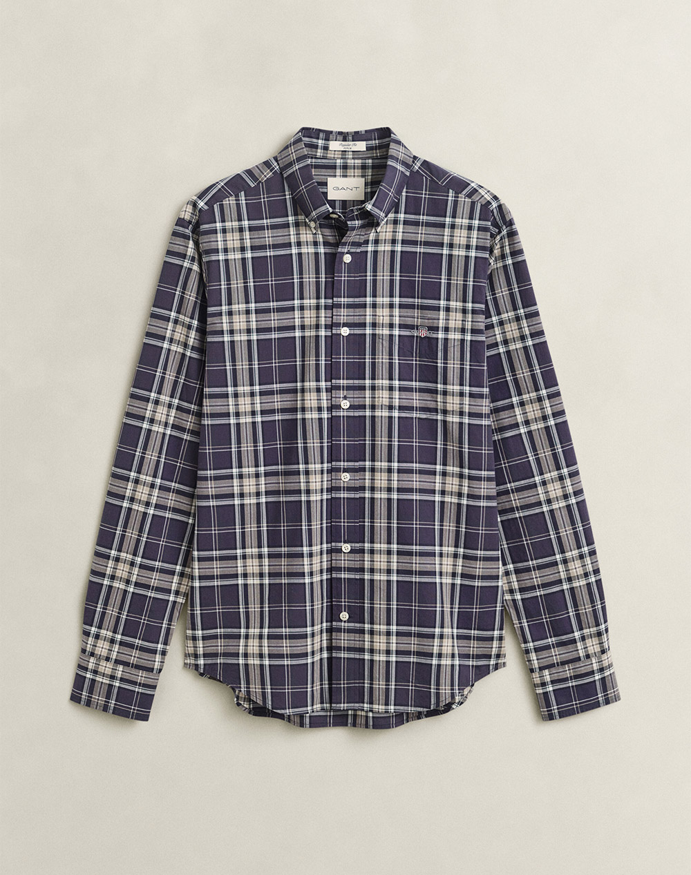 GANT РИЗА С ДЪЛЪГ РЪКАВ REG POPLIN CHECK SHIRT
