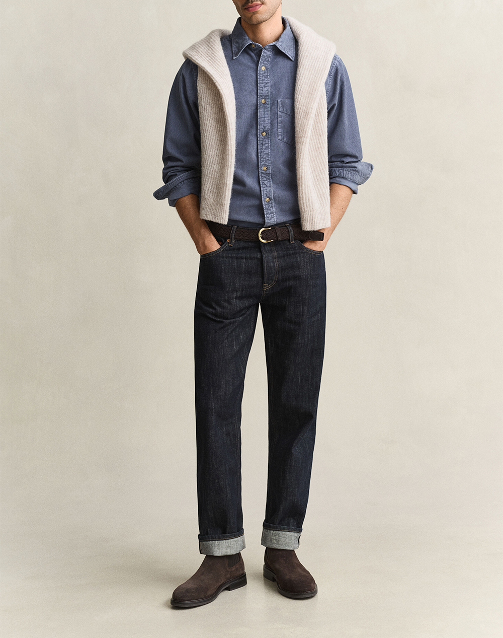 GANT РИЗА С ДЪЛГИ РЪКАВИ REG GMNT DYED CORD SHIRT
