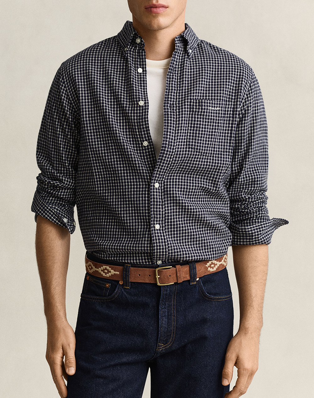 GANT РИЗА С ДЪЛГИ РЪКАВИ REG WINDBLOWN FLANNEL CHECK SHIRT