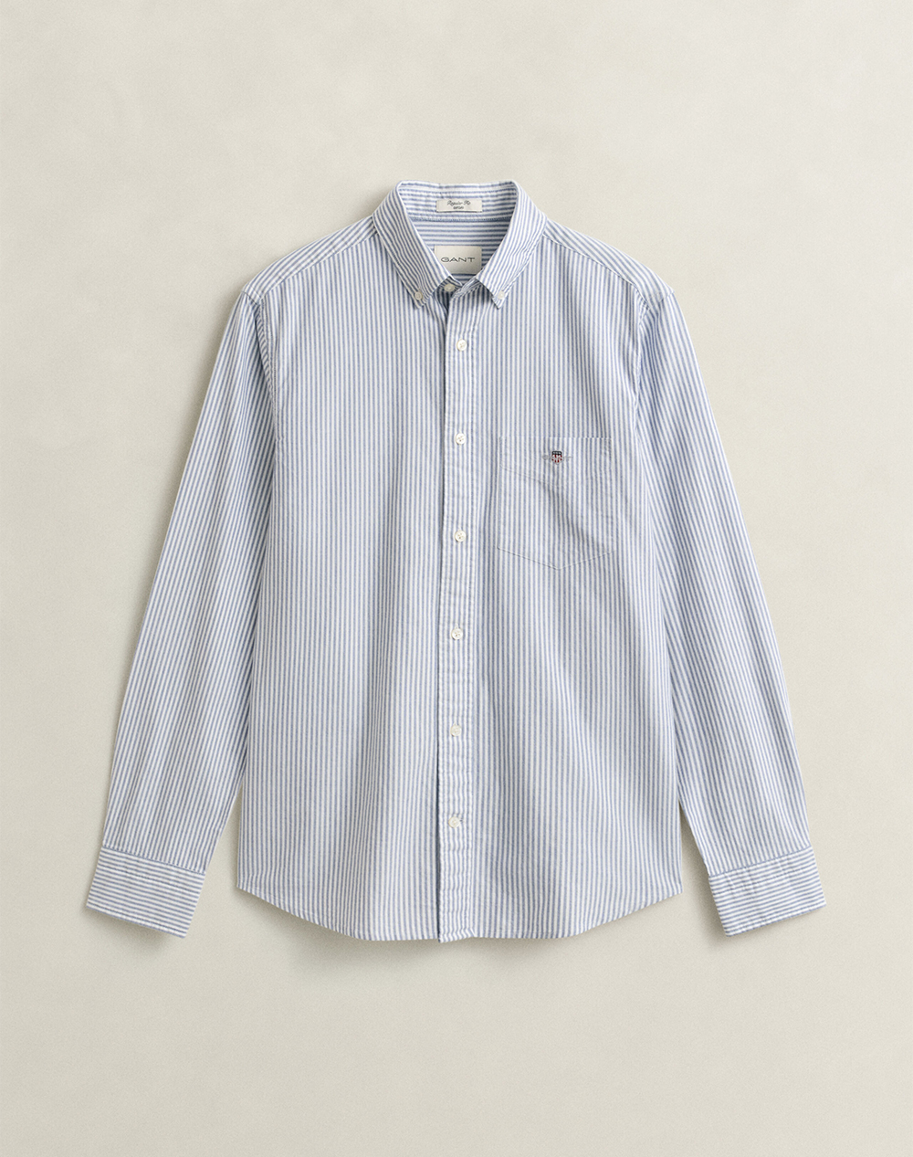 GANT РИЗА ДЪЛЪГ РЪКАВ REG OXFORD BANKER STRIPE SHIRT