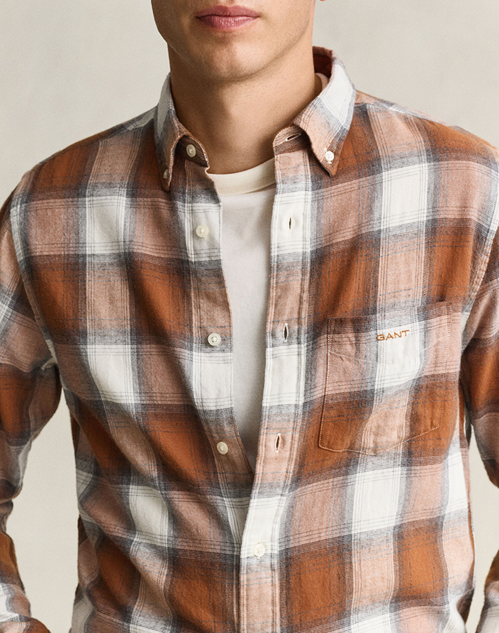 GANT РИЗА ДЪЛЪГ РЪКАВ REG WINDBLOWN FLANNEL CHECK SHIRT