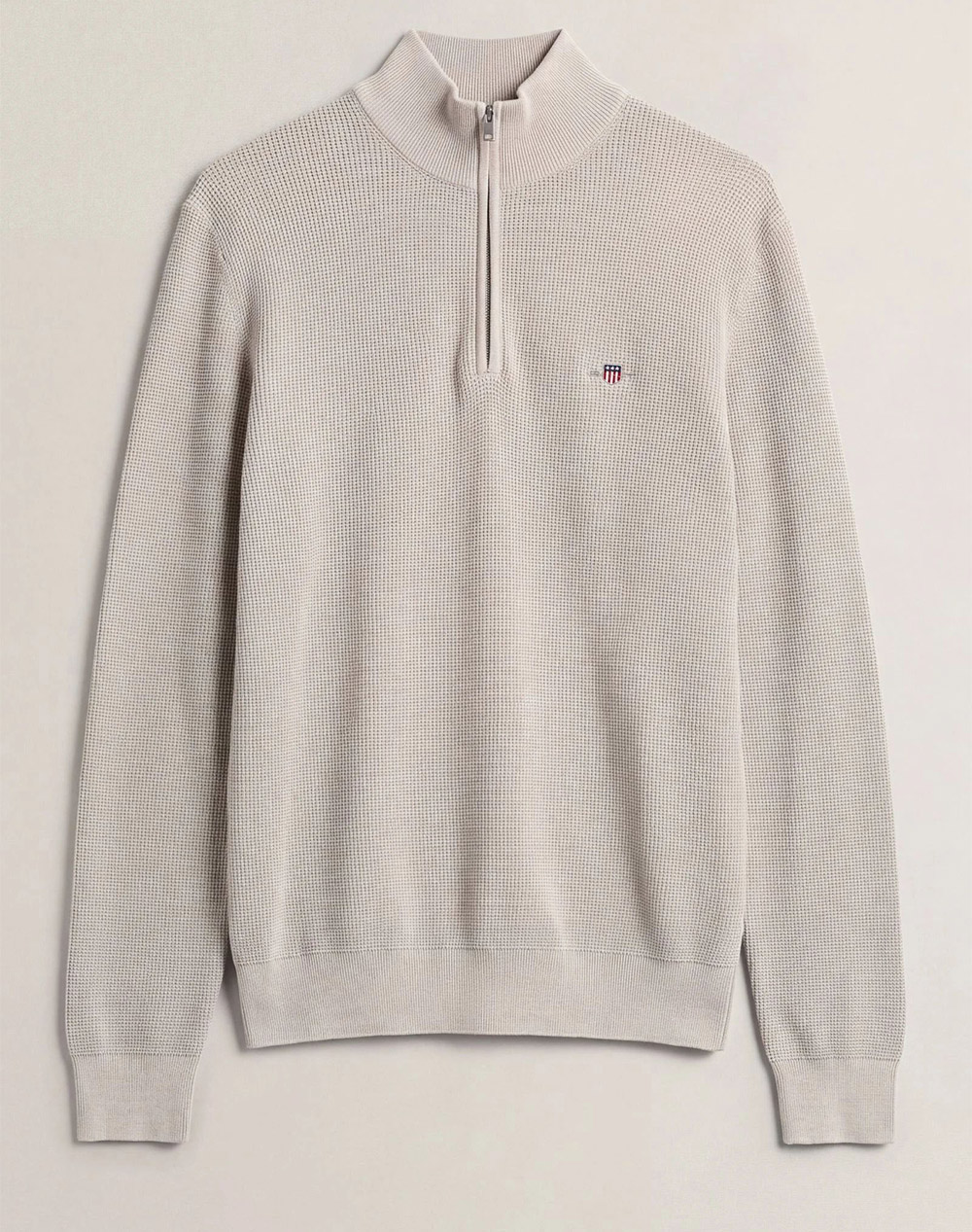 GANT ПУЛОВЕР С ДЪЛЪГ РЪКАВ MICRO TEXTURED COTTON HALF ZIP
