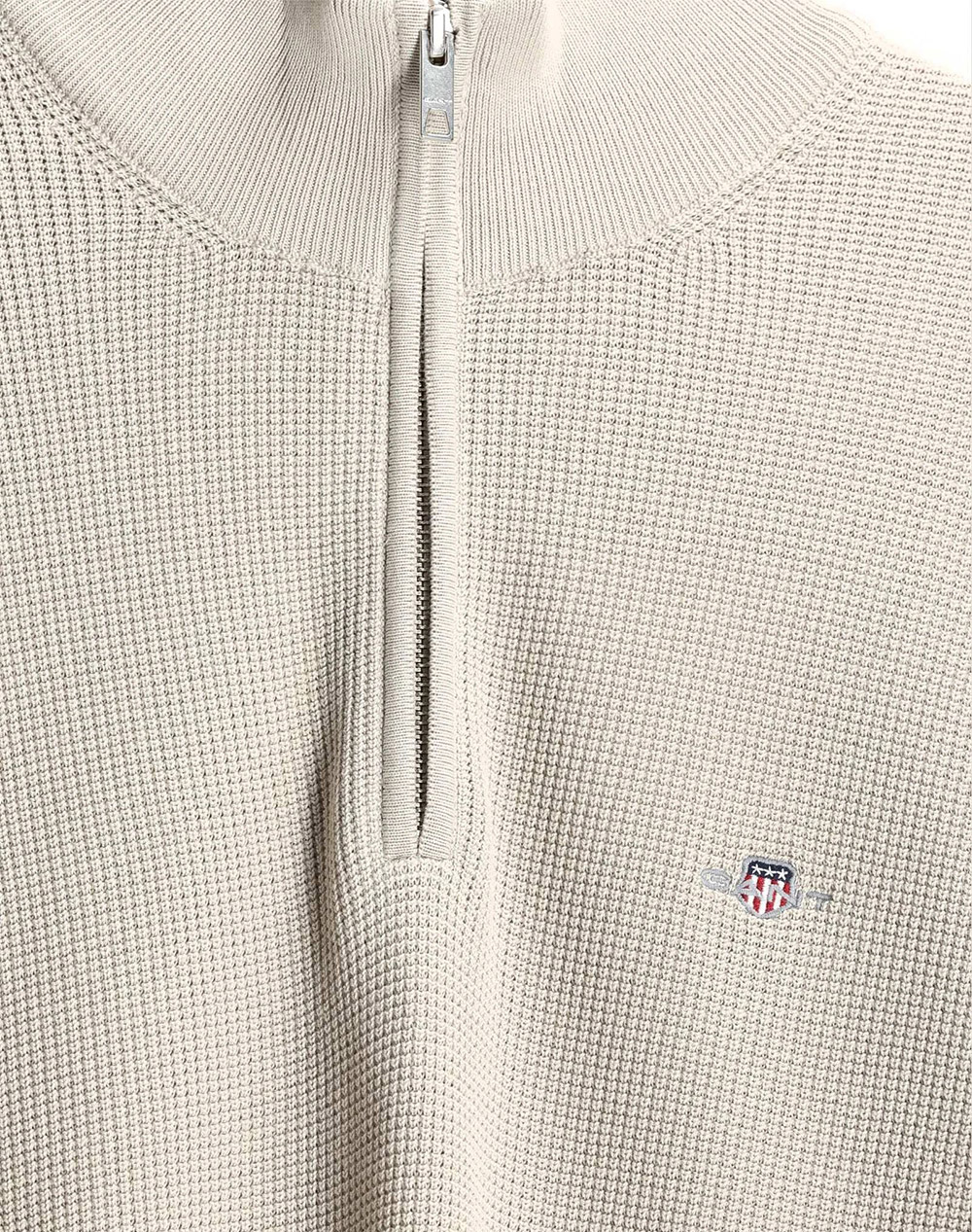 GANT ПУЛОВЕР С ДЪЛЪГ РЪКАВ MICRO TEXTURED COTTON HALF ZIP