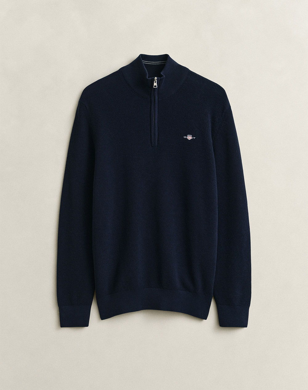 GANT ПУЛОВЕР С ДЪЛЪГ РЪКАВ MICRO TEXTURED COTTON HALF ZIP