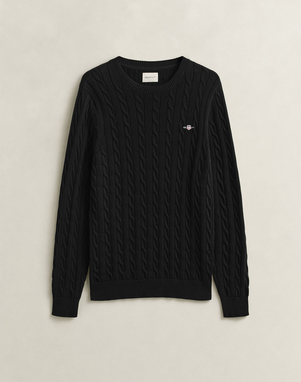 GANT ПУЛОВЕР С ДЪЛЪГ РЪКАВ COTTON CABLE C-NECK