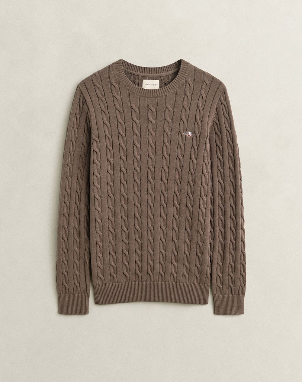 GANT ПУЛОВЕР С ДЪЛЪГ РЪКАВ COTTON CABLE C-NECK