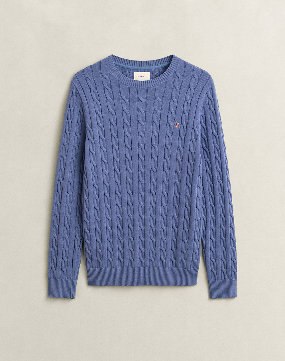 GANT ПУЛОВЕР С ДЪЛЪГ РЪКАВ COTTON CABLE C-NECK