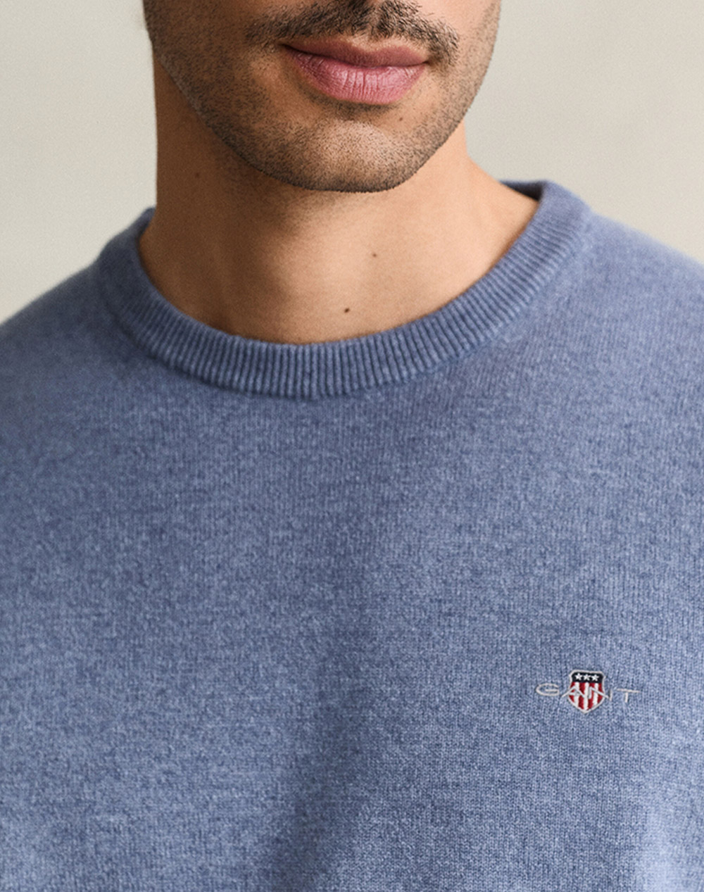 GANT ПУЛОВЕР С ДЪЛЪГ РЪКАВ SUPERFINE LAMBSWOOL C-NECK