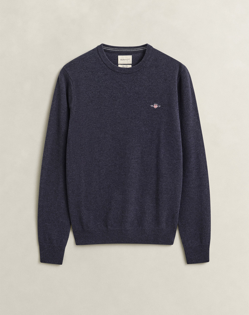 GANT ПУЛОВЕР С ДЪЛЪГ РЪКАВ SUPERFINE LAMBSWOOL C-NECK