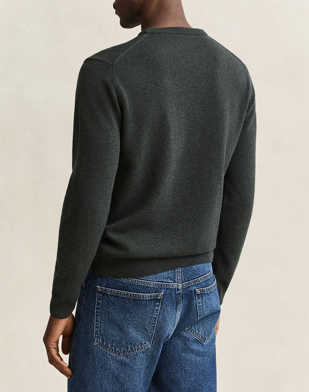 GANT ПУЛОВЕР С ДЪЛЪГ РЪКАВ SUPERFINE LAMBSWOOL C-NECK