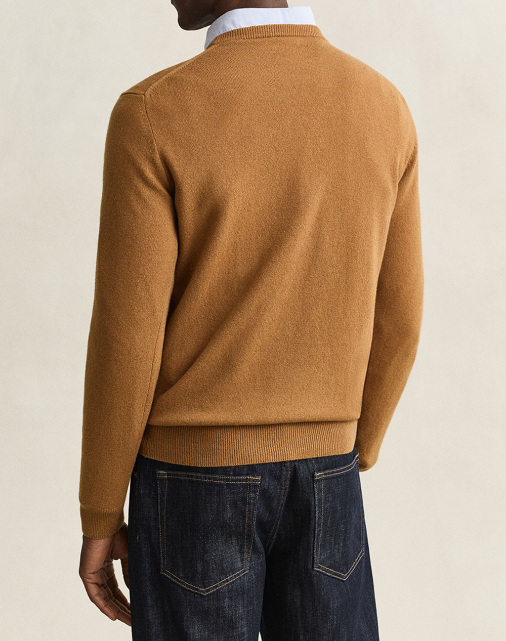 GANT ПУЛОВЕР С ДЪЛЪГ РЪКАВ SUPERFINE LAMBSWOOL C-NECK