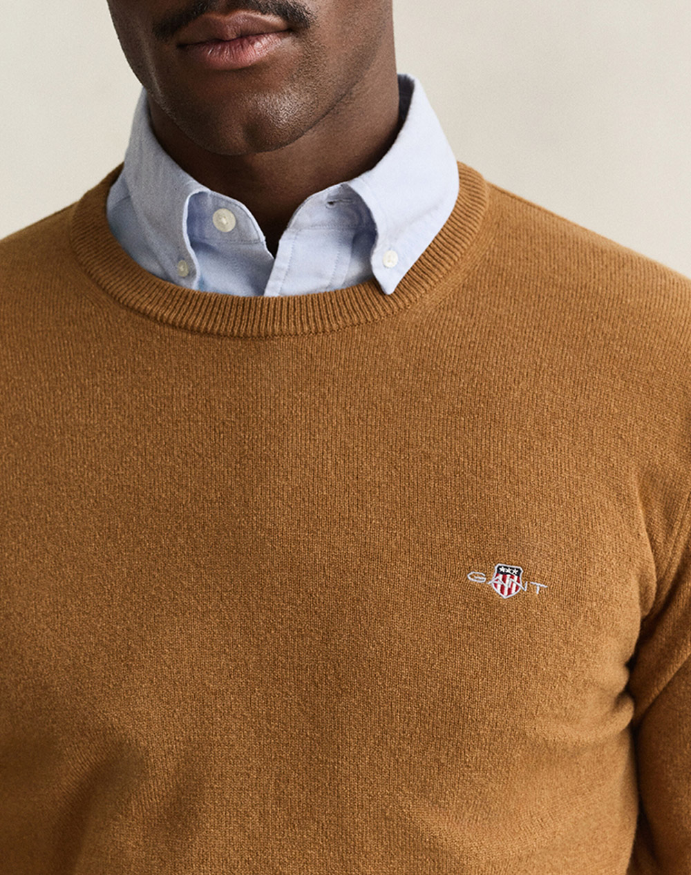 GANT ПУЛОВЕР С ДЪЛЪГ РЪКАВ SUPERFINE LAMBSWOOL C-NECK