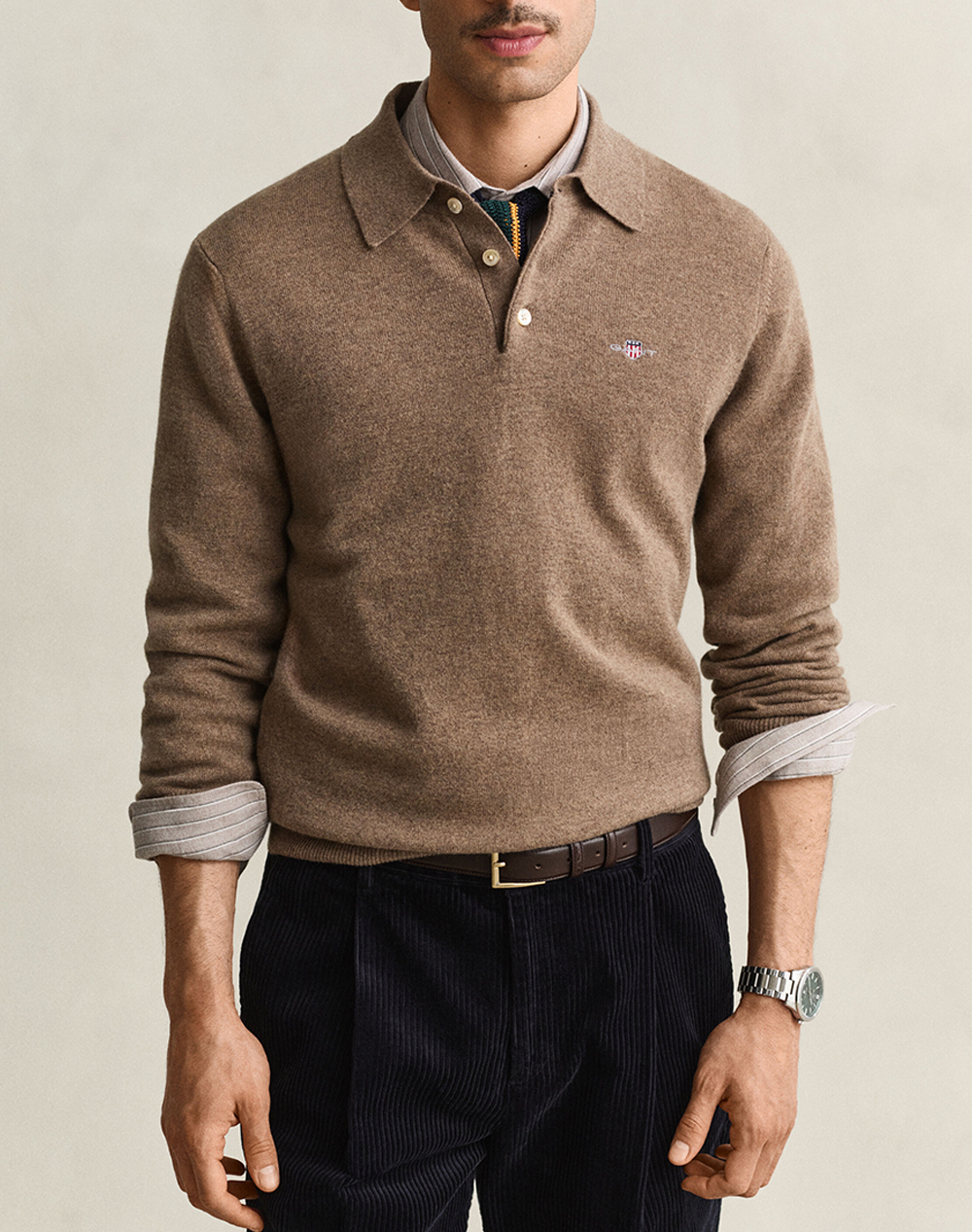 GANT ПУЛОВЕР С ДЪЛГИ РЪКАВИ SUPERFINE LAMBSWOOL POLO