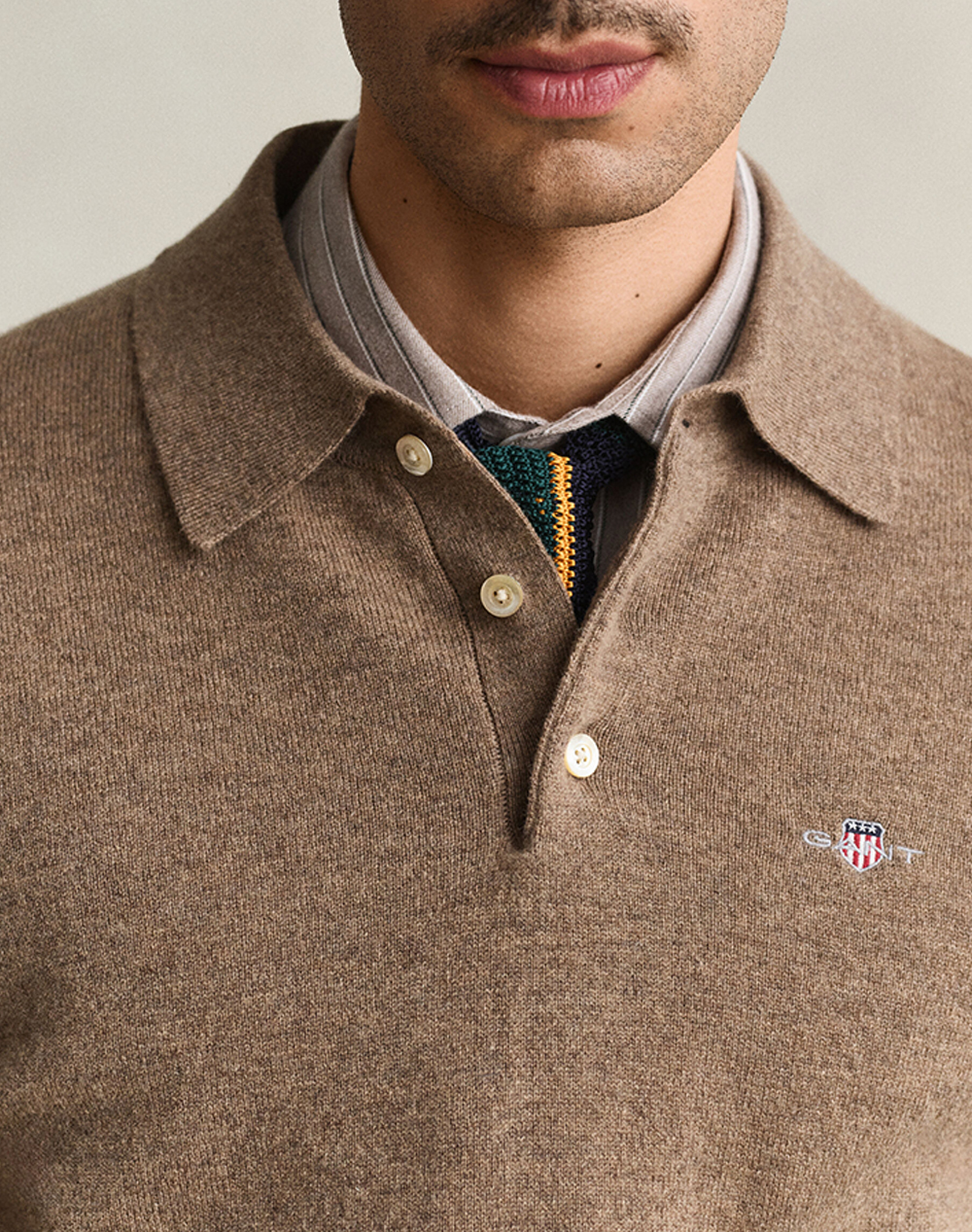 GANT ПУЛОВЕР С ДЪЛГИ РЪКАВИ SUPERFINE LAMBSWOOL POLO