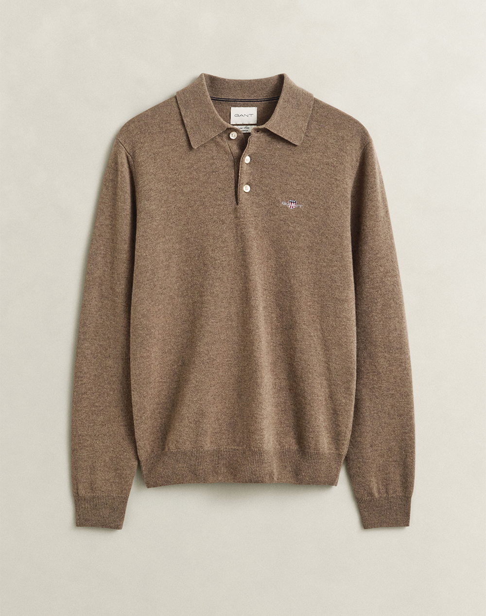 GANT ПУЛОВЕР С ДЪЛГИ РЪКАВИ SUPERFINE LAMBSWOOL POLO