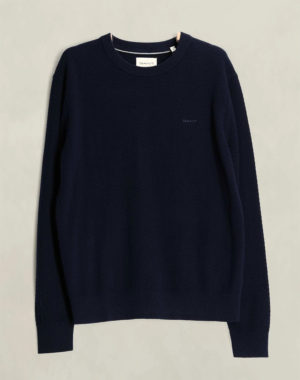GANT ПУЛОВЕР С ДЪЛГИ РЪКАВИ HERRINGBONE SIZE TEXTURED C-NECK