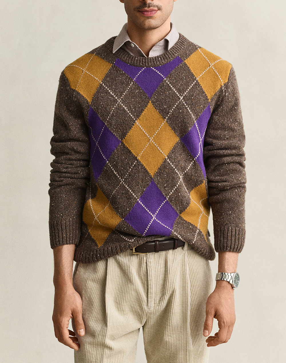 GANT ПУЛОВЕР С ДЪЛГИ РЪКАВИ ARGYLE NEPS C-NECK