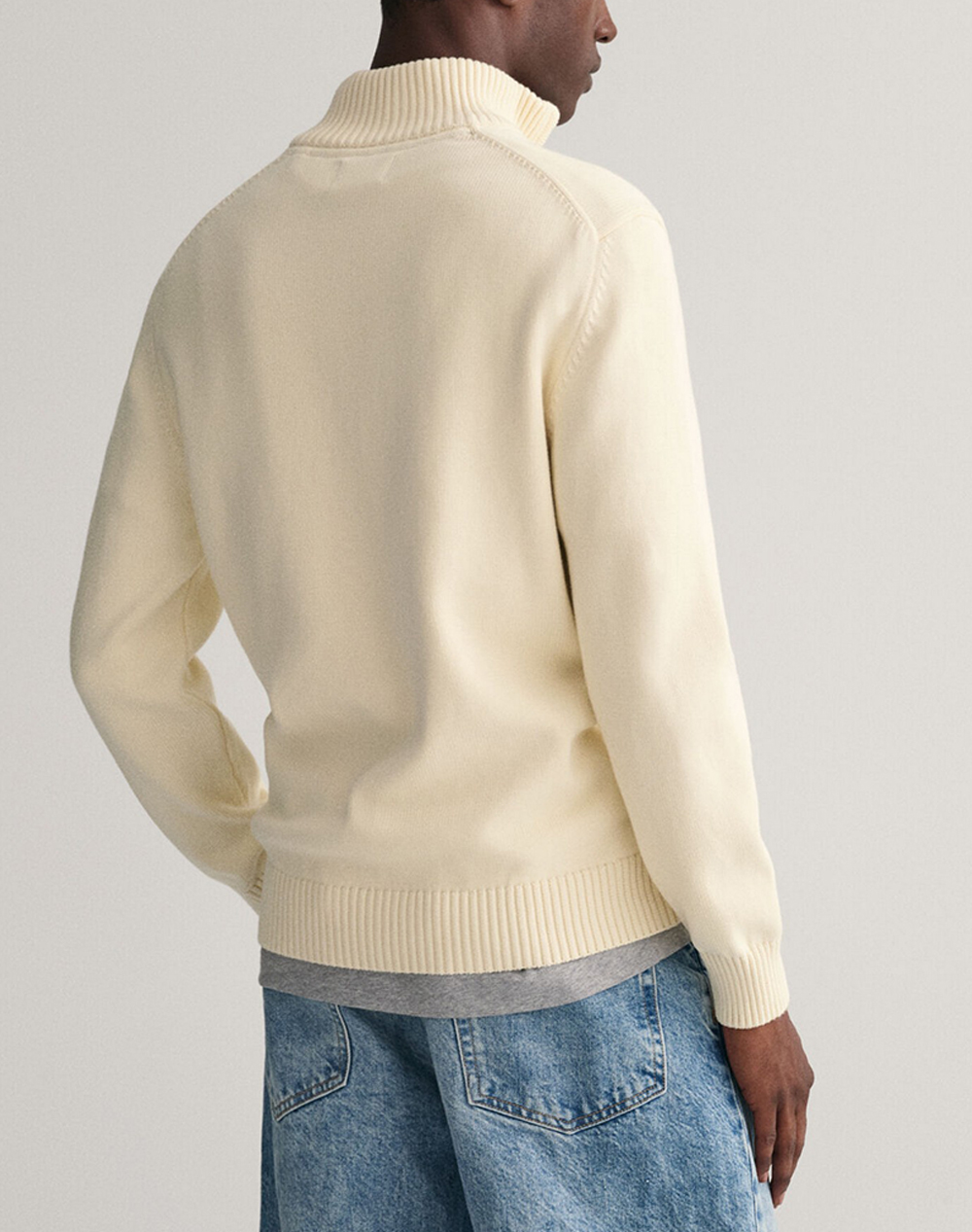 GANT ПУЛОВЕР ДЪЛЪГ РЪКАВ CASUAL COTTON HALF ZIP