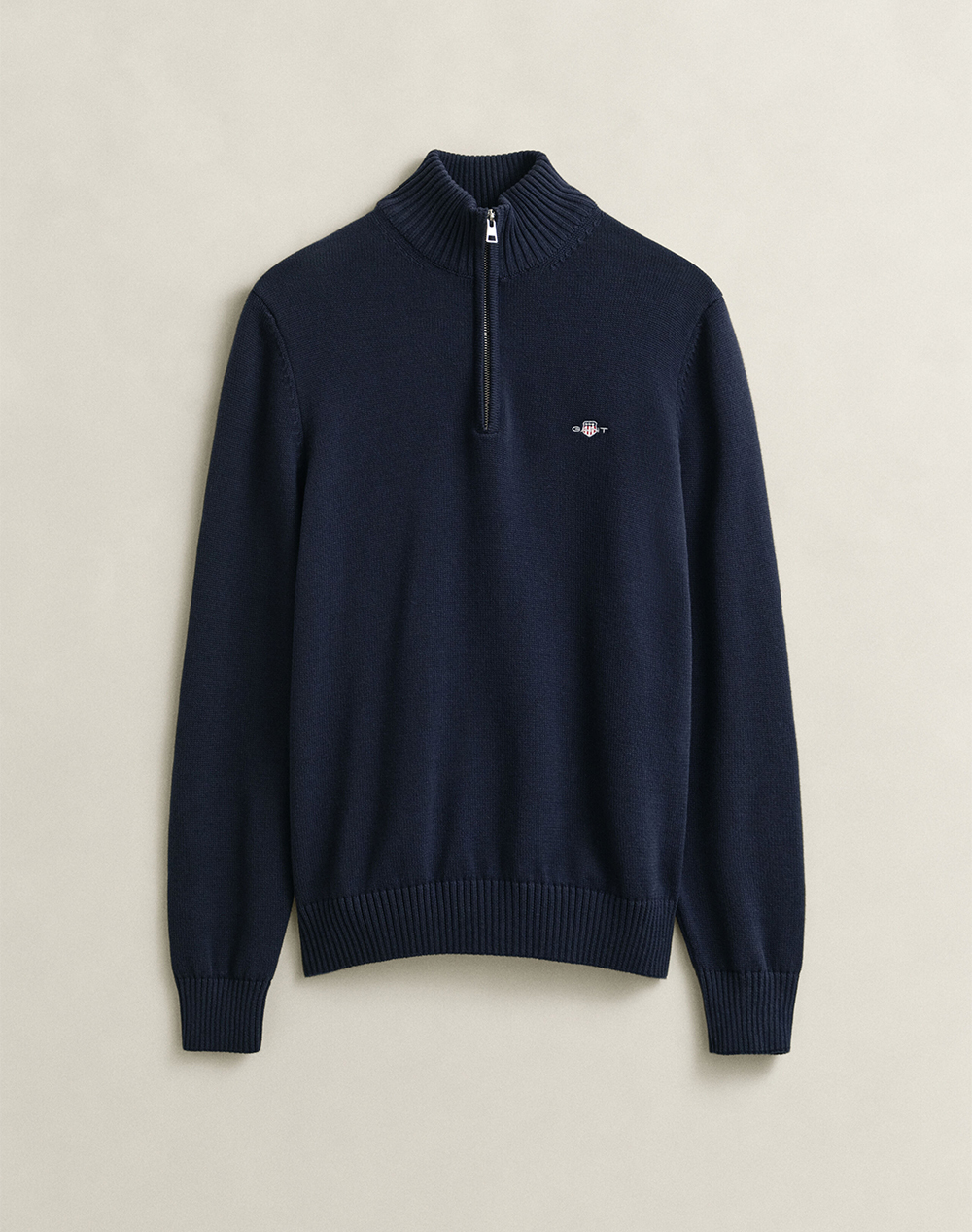 GANT ПУЛОВЕР ДЪЛЪГ РЪКАВ CASUAL COTTON HALF ZIP