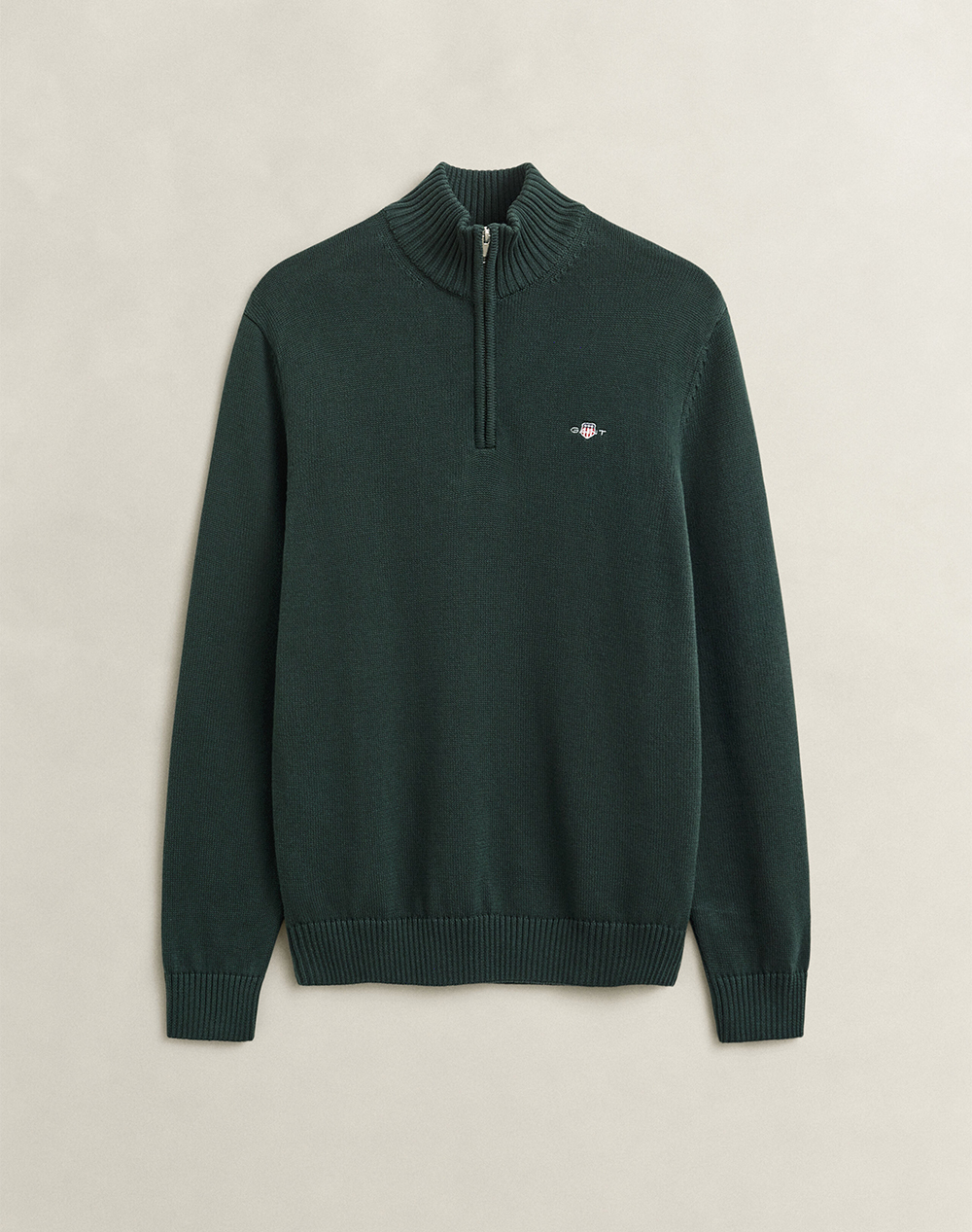 GANT ПУЛОВЕР ДЪЛЪГ РЪКАВ CASUAL COTTON HALF ZIP