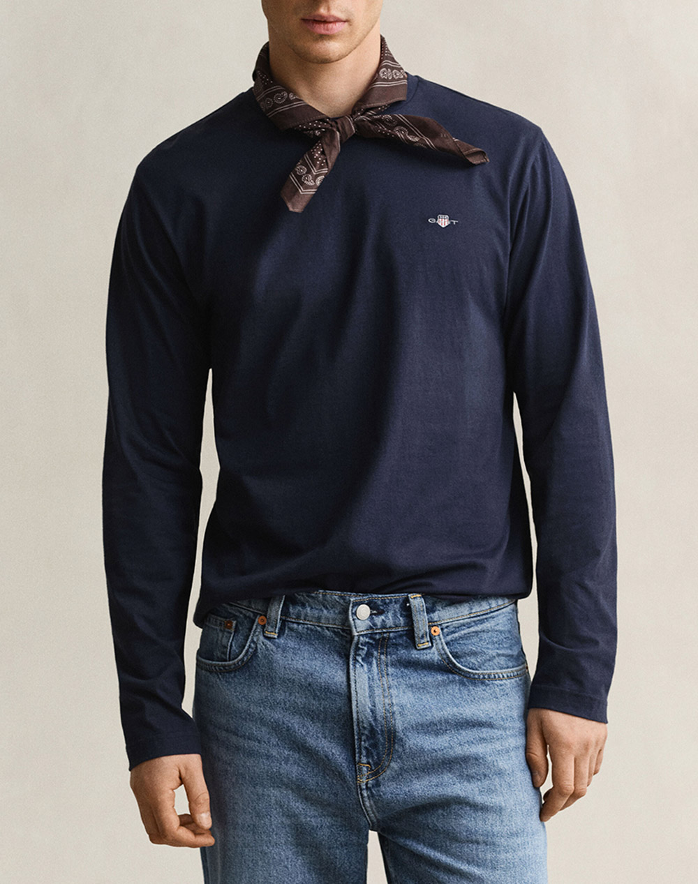 GANT БЛУЗА С ДЪЛЪГ РЪКАВ REG SHIELD LS T-SHIRT