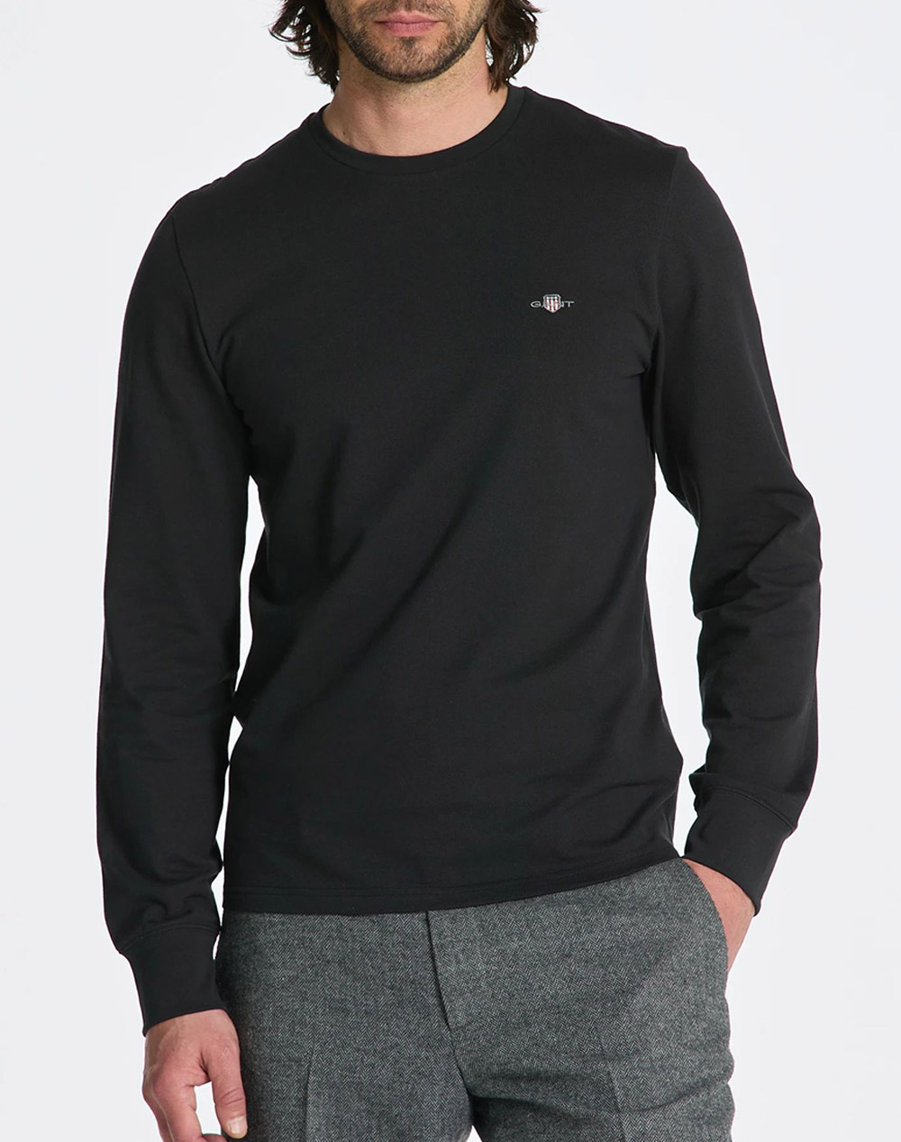 GANT БЛУЗА С ДЪЛЪГ РЪКАВ SLIM PIQUE LS T-SHIRT