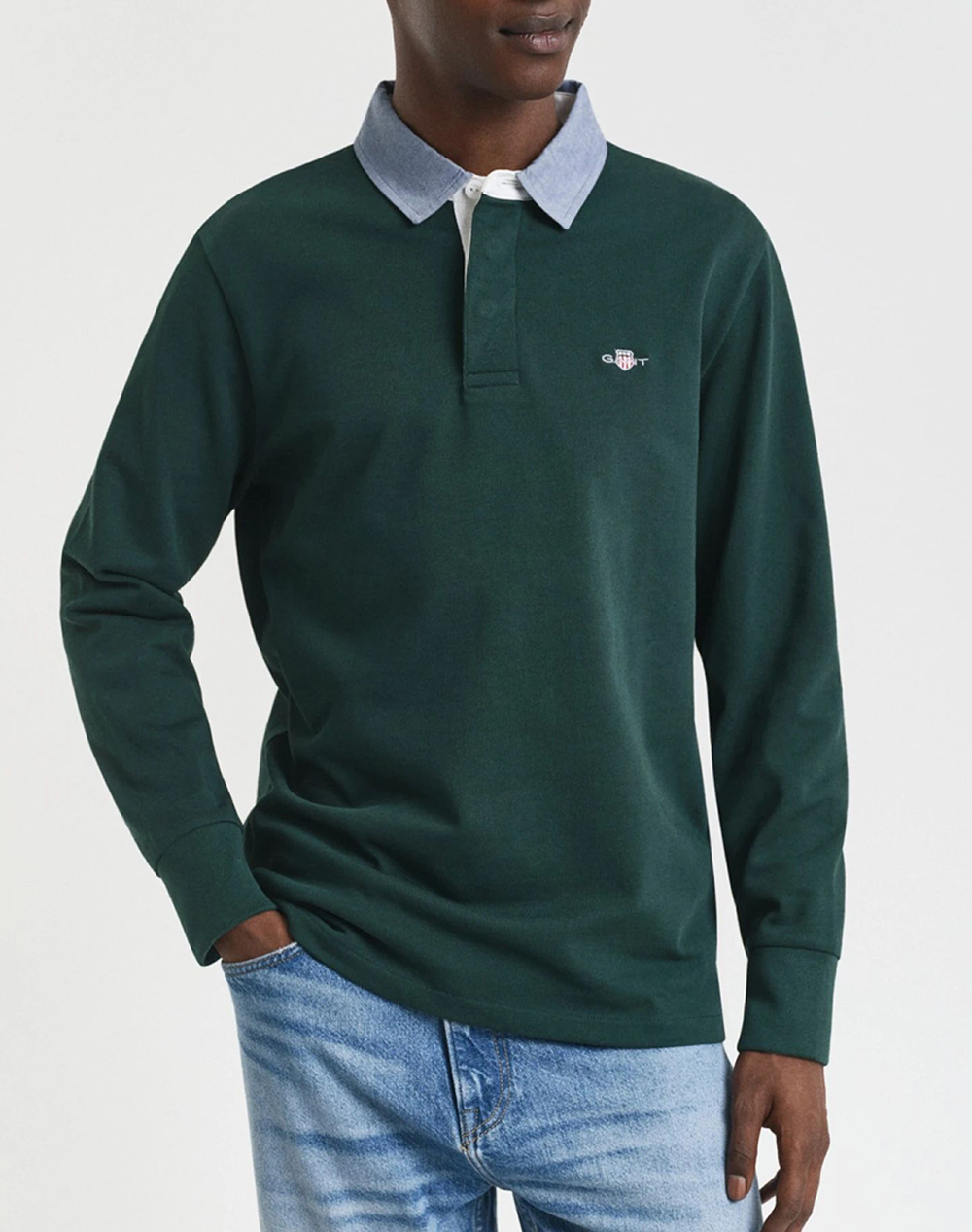 GANT БЛУЗА С ДЪЛЪГ РЪКАВ REG CHAMBRAY HEAVY RUGGER