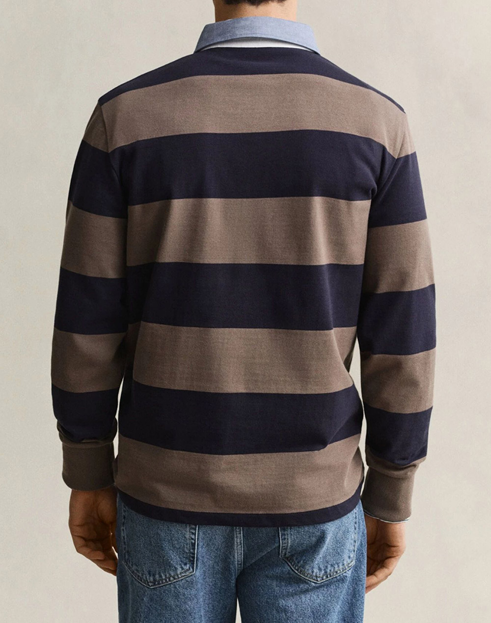 GANT БЛУЗА С ДЪЛЪГ РЪКАВ REG CHAMBRAY STRIPE HEAVY RUGGER