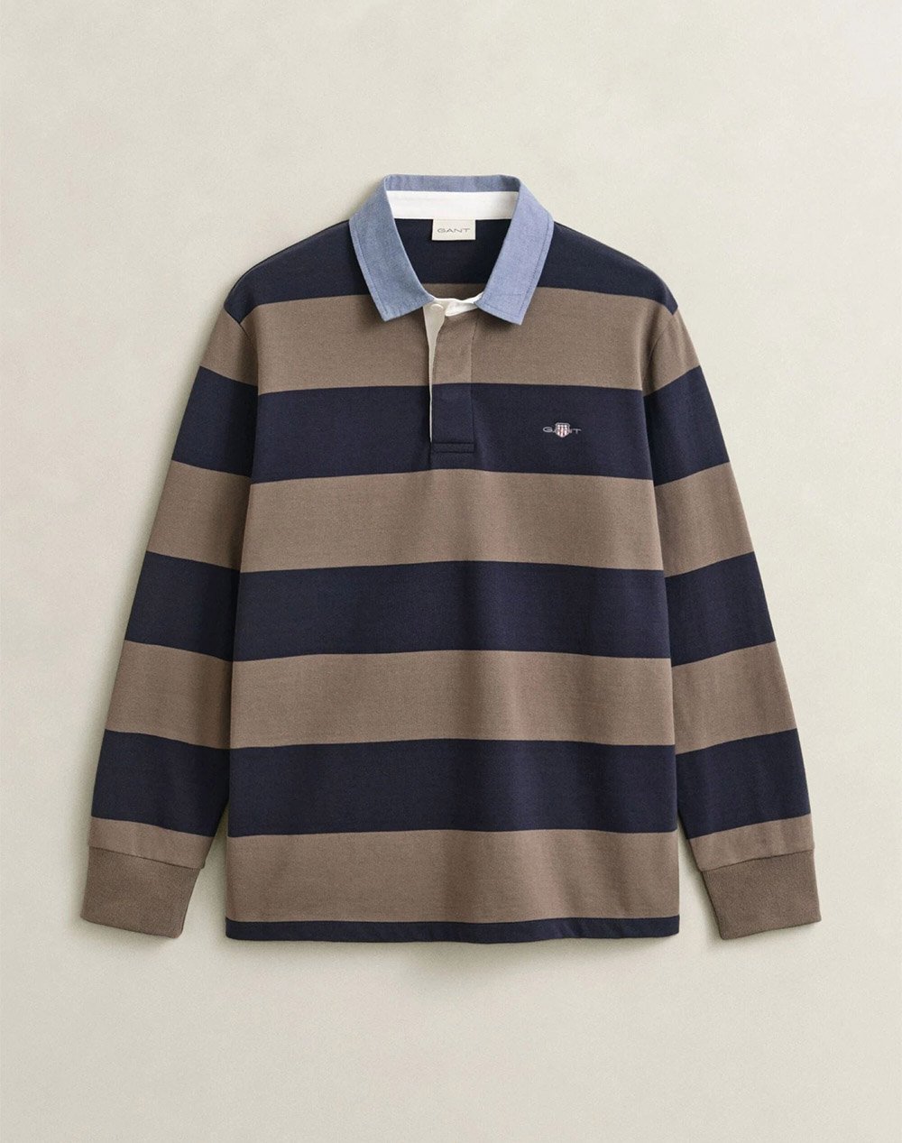 GANT БЛУЗА С ДЪЛЪГ РЪКАВ REG CHAMBRAY STRIPE HEAVY RUGGER