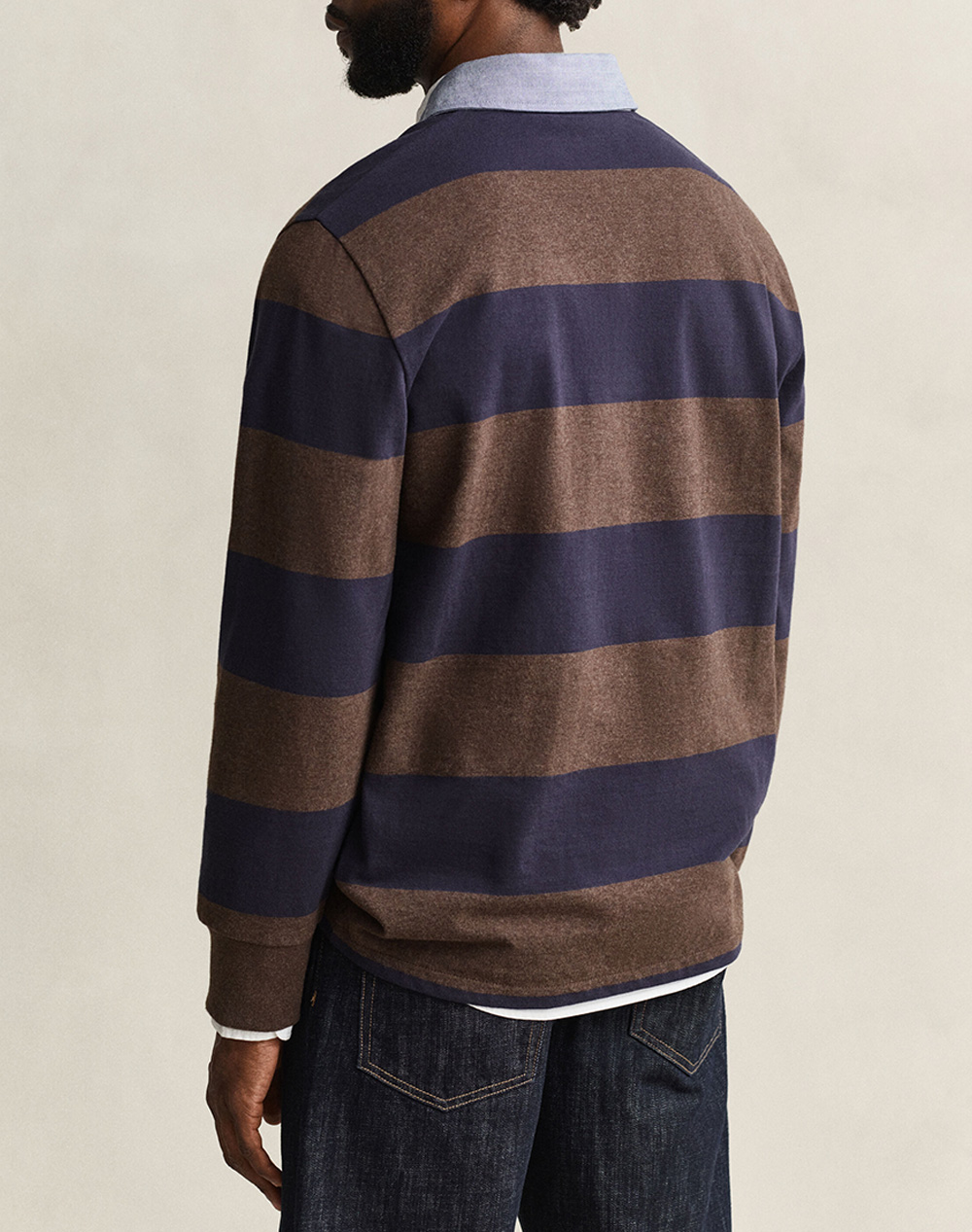 GANT БЛУЗА С ДЪЛЪГ РЪКАВ REG CHAMBRAY STRIPE HEAVY RUGGER
