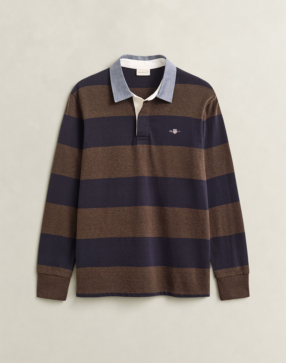 GANT БЛУЗА С ДЪЛЪГ РЪКАВ REG CHAMBRAY STRIPE HEAVY RUGGER