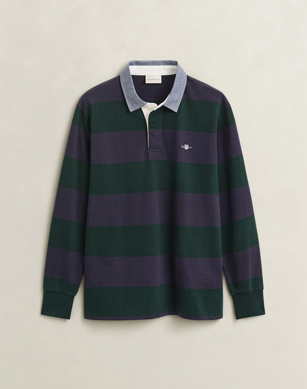 GANT БЛУЗА С ДЪЛЪГ РЪКАВ REG CHAMBRAY STRIPE HEAVY RUGGER