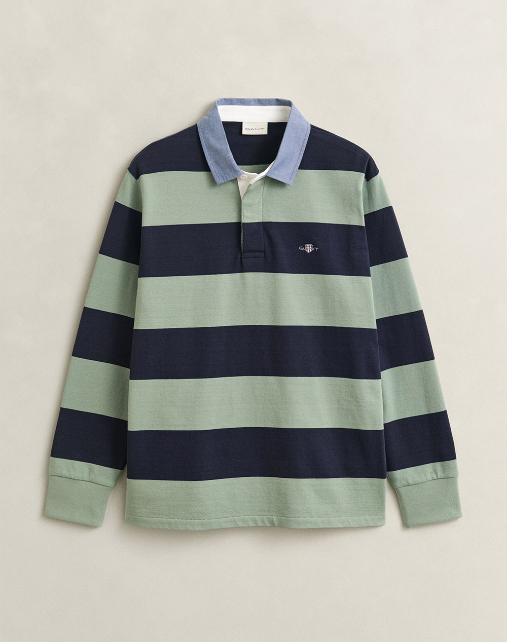 GANT БЛУЗА С ДЪЛЪГ РЪКАВ REG CHAMBRAY STRIPE HEAVY RUGGER