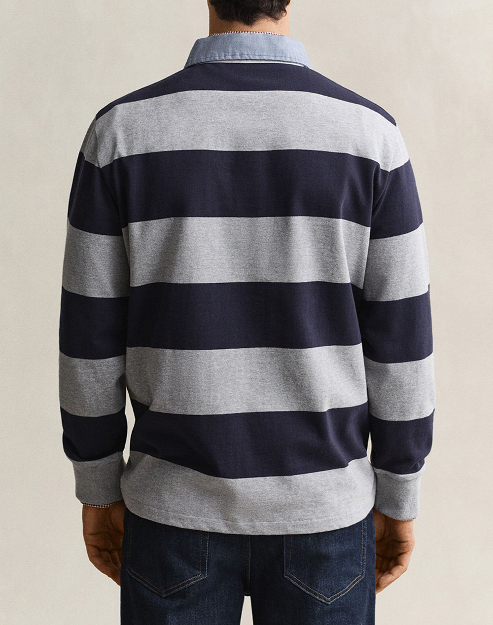 GANT БЛУЗА С ДЪЛЪГ РЪКАВ REG CHAMBRAY STRIPE HEAVY RUGGER