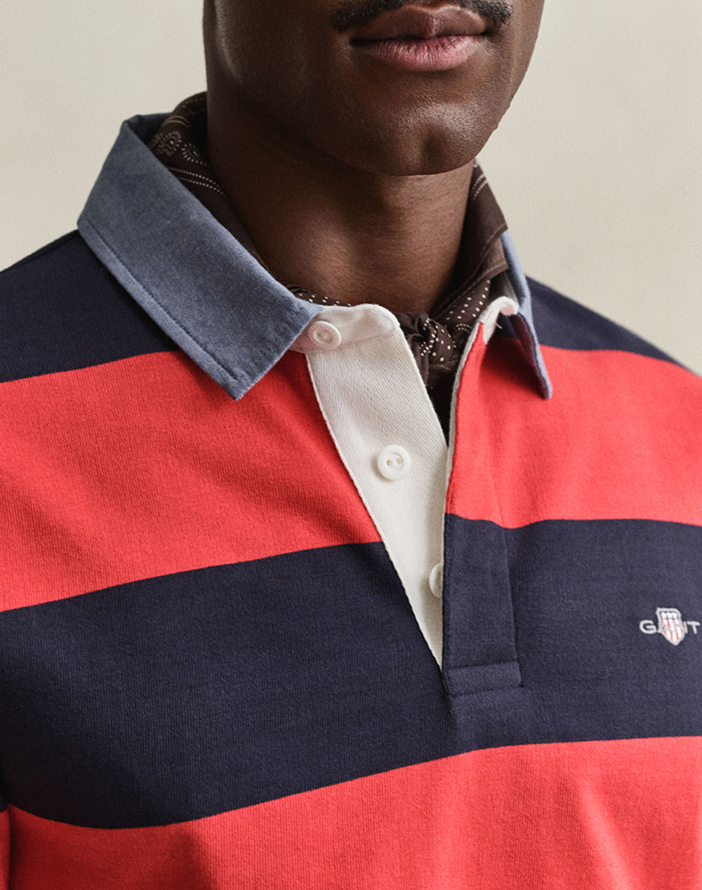 GANT БЛУЗА С ДЪЛЪГ РЪКАВ REG CHAMBRAY STRIPE HEAVY RUGGER