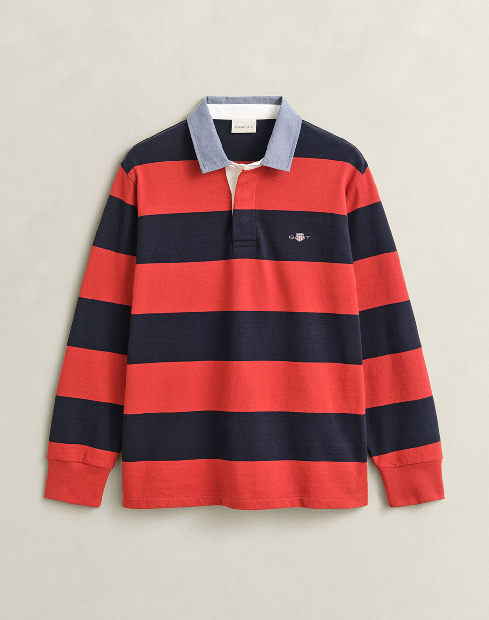 GANT БЛУЗА С ДЪЛЪГ РЪКАВ REG CHAMBRAY STRIPE HEAVY RUGGER