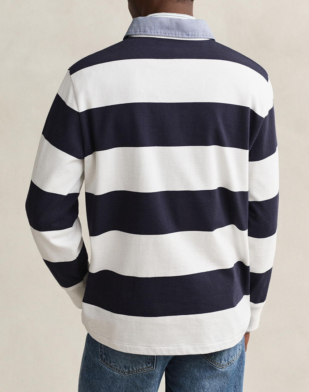 GANT БЛУЗА С ДЪЛЪГ РЪКАВ REG CHAMBRAY STRIPE HEAVY RUGGER