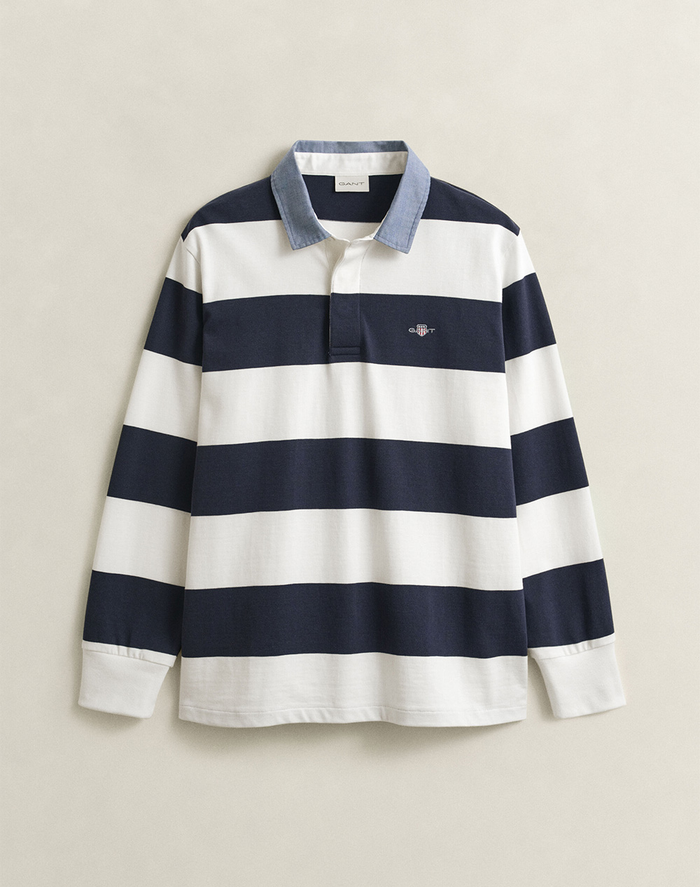 GANT БЛУЗА С ДЪЛЪГ РЪКАВ REG CHAMBRAY STRIPE HEAVY RUGGER