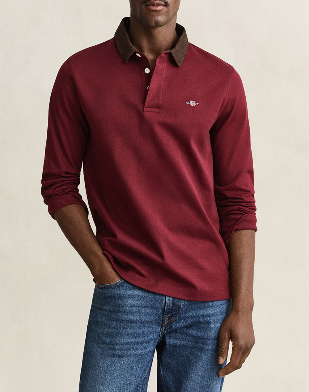 GANT БЛУЗА С ДЪЛЪГ РЪКАВ CORD COLLAR RUGGER